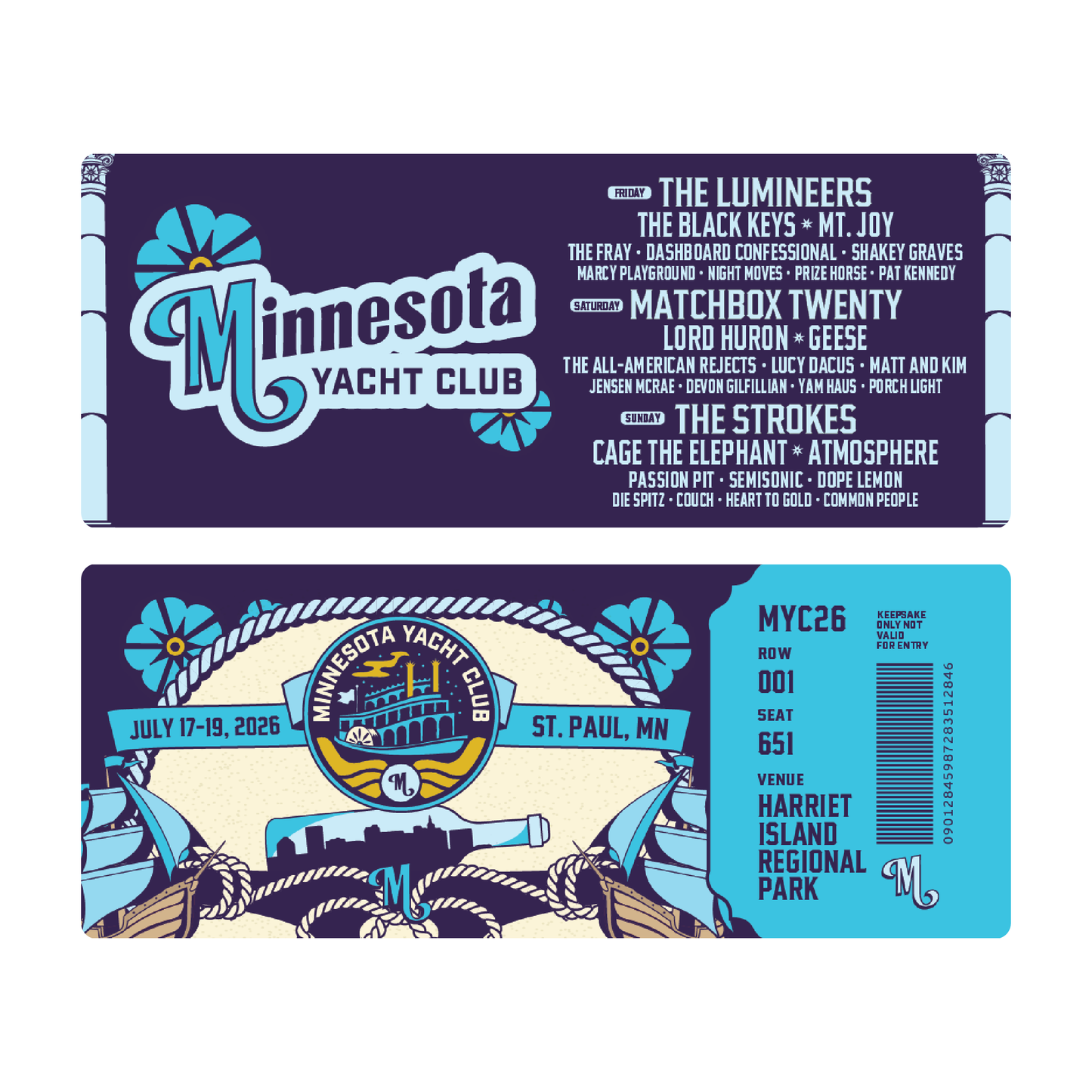 2026 Minnesota Yacht Club Souvenir Ticket (Pre-order)