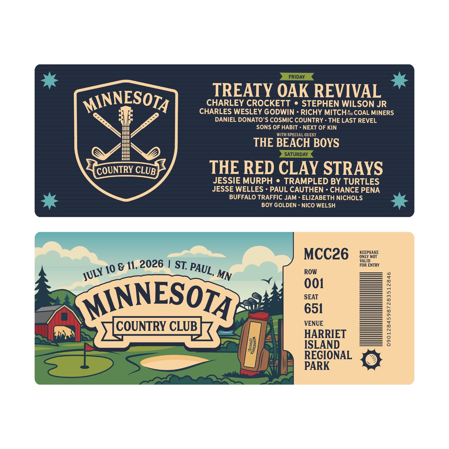 2026 Minnesota Country Club Souvenir Ticket