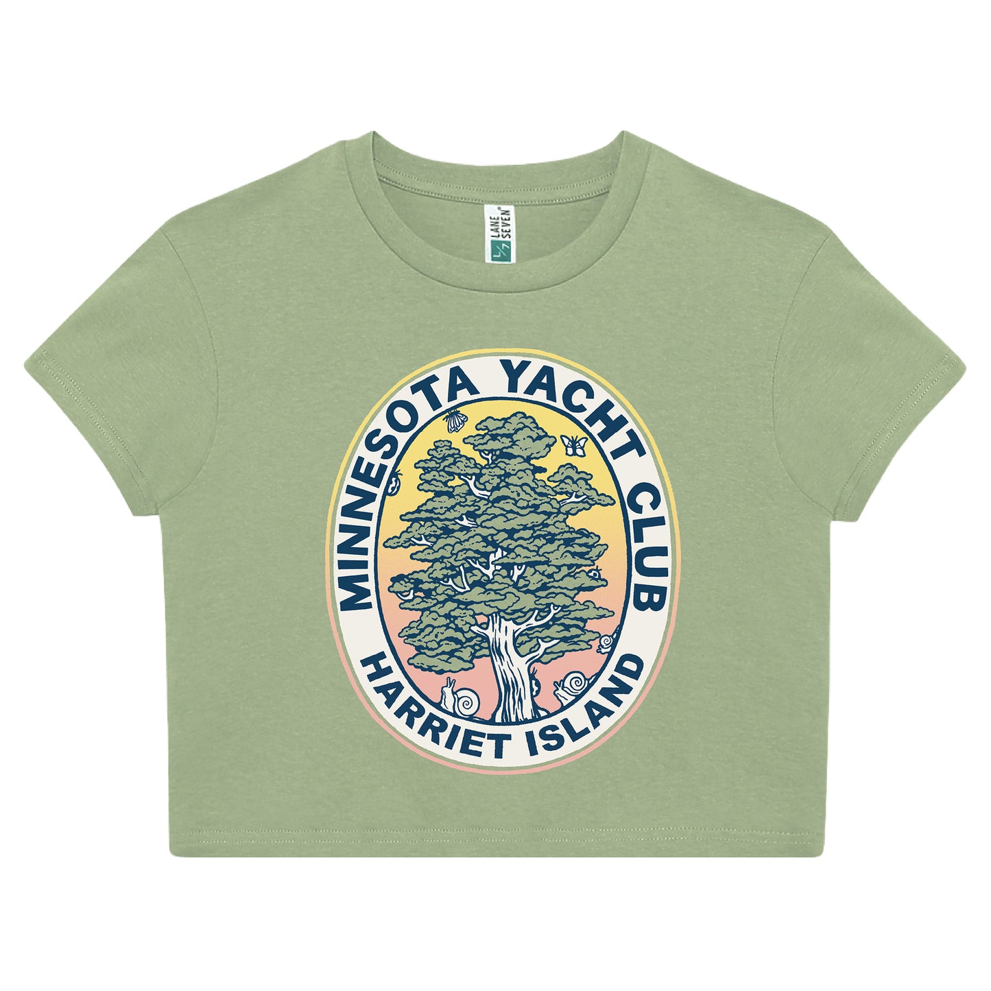 Women's Tree Lineup Crop Tee